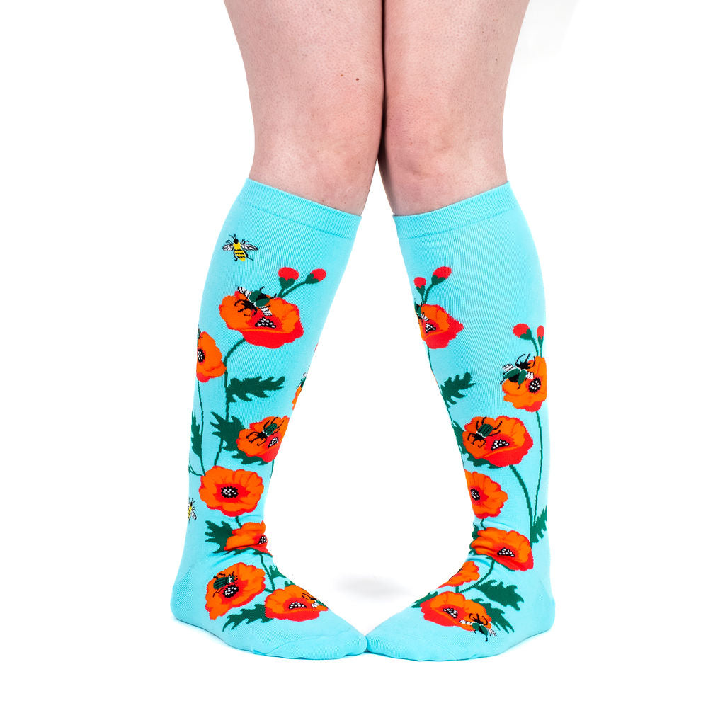 Sock It to Me Popping In to Say Hello Stretch-It Knee High Socks